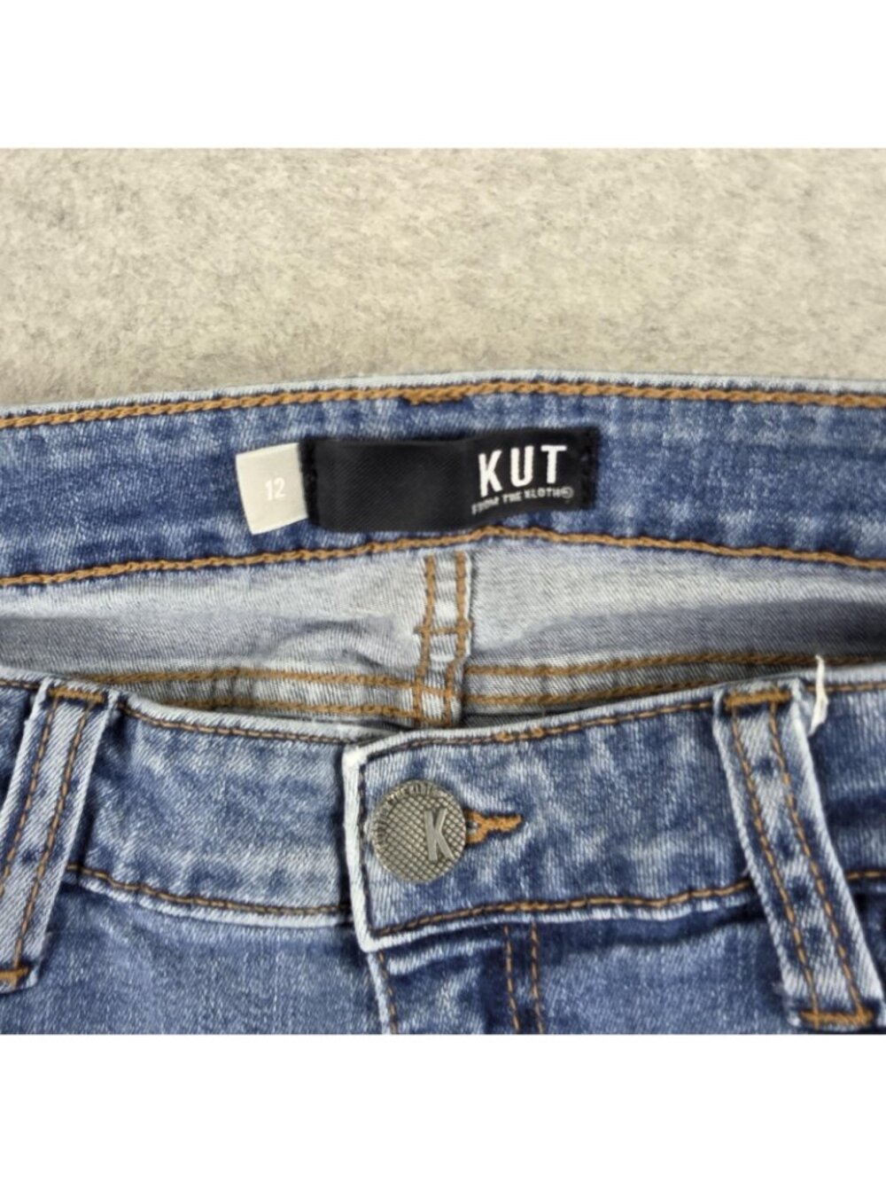 KUT Connie Jeans Womens 12 Blue Mid Rise Ankle Skinny Stretch Denim - Picture 3 of 9
